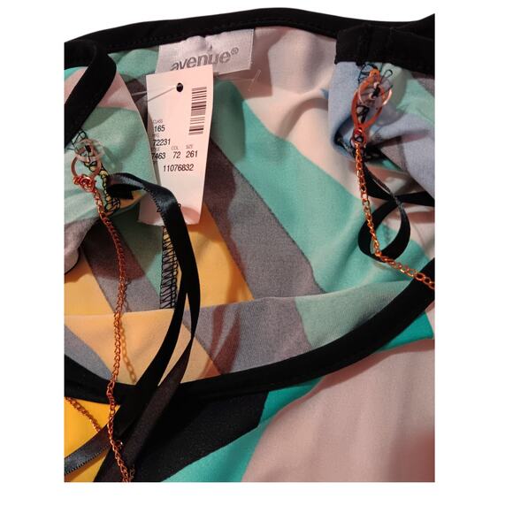 NEW AVENUE Long Maxi Dress Plus 26/28 3X Stretchy Vacation Career Travel Flowy - Picture 7 of 13